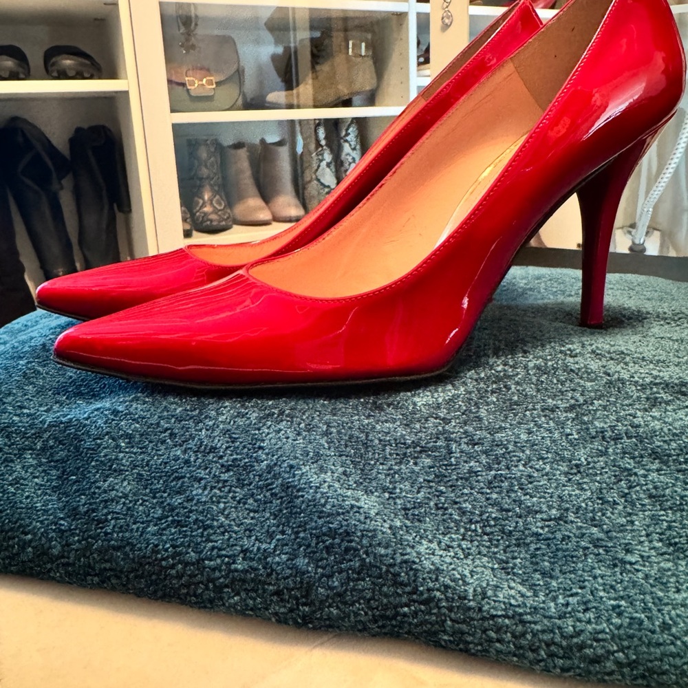 Stuart Whitman Patent Leather Red Women's Heels